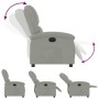 Sillón reclinable eléctrico de terciopelo gris claro en Sillones | Comprar online en Foru.es