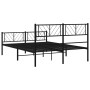 Estructura de cama con cabecero y pie metal negro 120x190 cm de , Camas y somieres - Ref: Foro24-372194, Precio: 96,97 €, Des...
