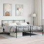 Estructura de cama cabecero y estribo metal negro 200x200 cm de , Camas y somieres - Ref: Foro24-372204, Precio: 122,10 €, De...