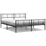 Estructura de cama cabecero y estribo metal negro 200x200 cm de , Camas y somieres - Ref: Foro24-372204, Precio: 122,10 €, De...