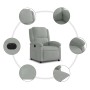 Sillón reclinable eléctrico de terciopelo gris claro en Sillones | Comprar online en Foru.es