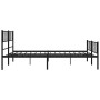 Estructura de cama cabecero y estribo metal negro 200x200 cm de , Camas y somieres - Ref: Foro24-372204, Precio: 122,10 €, De...