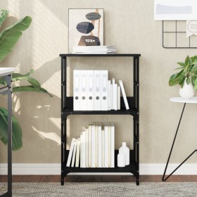 Estantería de madera de ingeniería negra 50x33x82 cm de , Librerías y estanterías - Ref: Foro24-835264, Precio: 39,77 €, Desc...
