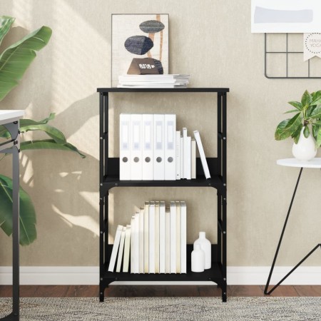 Estantería de madera de ingeniería negra 50x33x82 cm de , Librerías y estanterías - Ref: Foro24-835264, Precio: 39,77 €, Desc...