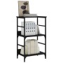 Estantería de madera de ingeniería negra 50x33x82 cm de , Librerías y estanterías - Ref: Foro24-835264, Precio: 39,77 €, Desc...