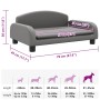 Cama para perros de cuero sintético gris 70x45x30 cm en Camas para perros | Comprar online en Foru.es