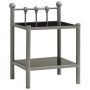 Mesitas de noche 2 unidades metal y vidrio gris y negro de vidaXL, Mesitas de noche - Ref: Foro24-325077, Precio: 46,09 €, De...