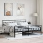 Estructura de cama cabecero y estribo metal negro 183x213 cm de , Camas y somieres - Ref: Foro24-355682, Precio: 119,66 €, De...