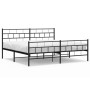Estructura de cama cabecero y estribo metal negro 183x213 cm de , Camas y somieres - Ref: Foro24-355682, Precio: 119,66 €, De...