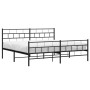 Estructura de cama cabecero y estribo metal negro 183x213 cm de , Camas y somieres - Ref: Foro24-355682, Precio: 119,66 €, De...