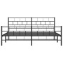 Estructura de cama cabecero y estribo metal negro 183x213 cm de , Camas y somieres - Ref: Foro24-355682, Precio: 119,66 €, De...