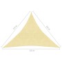 Toldo de vela triangular HDPE 3,6x3,6x3,6 m beige de vidaXL, Sombrillas - Ref: Foro24-42285, Precio: 20,10 €, Descuento: %