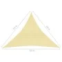 Toldo de vela triangular HDPE 3,6x3,6x3,6 m beige de vidaXL, Sombrillas - Ref: Foro24-42285, Precio: 22,65 €, Descuento: %