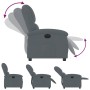 Sillón reclinable eléctrico de terciopelo gris oscuro en Sillones | Comprar online en Foru.es