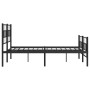 Estructura de cama cabecero y estribo metal negro 120x200 cm de , Camas y somieres - Ref: Foro24-355675, Precio: 106,55 €, De...