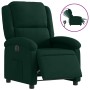 Sillón reclinable eléctrico de terciopelo verde oscuro en Sillones | Comprar online en Foru.es