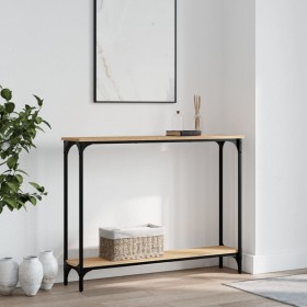 Mesa consola madera de ingeniería roble Sonoma 100x22,5x75 cm de , Mesas auxiliares - Ref: Foro24-834016, Precio: 38,34 €, De...