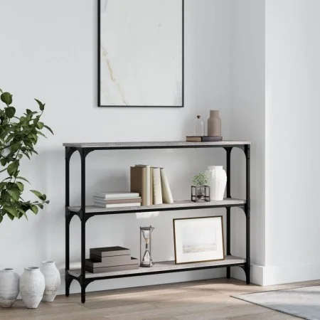 Mesa consola madera de ingeniería gris Sonoma 100x22,5x75 cm de , Mesas auxiliares - Ref: Foro24-834028, Precio: 48,09 €, Des...
