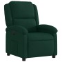 Sillón reclinable eléctrico de terciopelo verde oscuro en Sillones | Comprar online en Foru.es