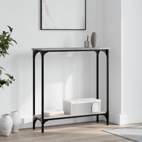 Mesa consola madera de ingeniería gris Sonoma 75x22,5x75 cm de , Mesas auxiliares - Ref: Foro24-834023, Precio: 38,74 €, Desc...