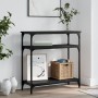 Mesa consola madera de ingeniería negra 75x29x75 cm de , Mesas auxiliares - Ref: Foro24-834040, Precio: 48,55 €, Descuento: %
