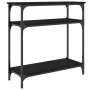 Mesa consola madera de ingeniería negra 75x29x75 cm de , Mesas auxiliares - Ref: Foro24-834040, Precio: 47,89 €, Descuento: %