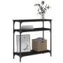 Mesa consola madera de ingeniería negra 75x29x75 cm de , Mesas auxiliares - Ref: Foro24-834040, Precio: 47,89 €, Descuento: %