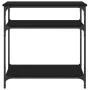 Mesa consola madera de ingeniería negra 75x29x75 cm de , Mesas auxiliares - Ref: Foro24-834040, Precio: 47,89 €, Descuento: %