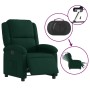 Sillón reclinable eléctrico de terciopelo verde oscuro en Sillones | Comprar online en Foru.es