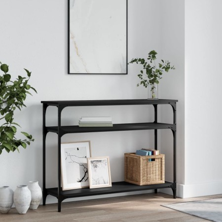 Mesa consola madera de ingeniería negra 100x29x75 cm de , Mesas auxiliares - Ref: Foro24-834035, Precio: 53,52 €, Descuento: %
