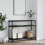 Mesa consola madera de ingeniería negra 100x29x75 cm de , Mesas auxiliares - Ref: Foro24-834035, Precio: 53,52 €, Descuento: %