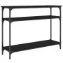 Black engineered wood console table 100x29x75 cm by , Side tables - Ref: Foro24-834035, Price: 52,86 €, Discount: %