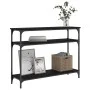 Mesa consola madera de ingeniería negra 100x29x75 cm de , Mesas auxiliares - Ref: Foro24-834035, Precio: 52,86 €, Descuento: %