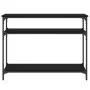 Mesa consola madera de ingeniería negra 100x29x75 cm de , Mesas auxiliares - Ref: Foro24-834035, Precio: 52,86 €, Descuento: %