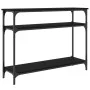 Mesa consola madera de ingeniería negra 100x29x75 cm de , Mesas auxiliares - Ref: Foro24-834035, Precio: 52,86 €, Descuento: %