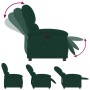 Sillón reclinable eléctrico de terciopelo verde oscuro en Sillones | Comprar online en Foru.es