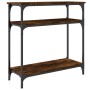 Mesa consola madera de ingeniería roble ahumado 75x29x75 cm de , Mesas auxiliares - Ref: Foro24-834042, Precio: 43,45 €, Desc...
