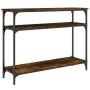 Mesa consola madera de ingeniería roble ahumado 100x29x75 cm de , Mesas auxiliares - Ref: Foro24-834037, Precio: 50,93 €, Des...