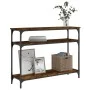 Mesa consola madera de ingeniería roble ahumado 100x29x75 cm de , Mesas auxiliares - Ref: Foro24-834037, Precio: 50,93 €, Des...