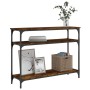 Mesa consola madera de ingeniería roble ahumado 100x29x75 cm de , Mesas auxiliares - Ref: Foro24-834037, Precio: 51,43 €, Des...