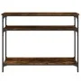 Mesa consola madera de ingeniería roble ahumado 100x29x75 cm de , Mesas auxiliares - Ref: Foro24-834037, Precio: 50,93 €, Des...