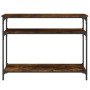 Mesa consola madera de ingeniería roble ahumado 100x29x75 cm de , Mesas auxiliares - Ref: Foro24-834037, Precio: 51,43 €, Des...