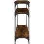 Mesa consola madera de ingeniería roble ahumado 100x29x75 cm de , Mesas auxiliares - Ref: Foro24-834037, Precio: 50,93 €, Des...