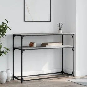 Mesa consola madera de ingeniería gris Sonoma 100x35,5x75 cm de , Mesas auxiliares - Ref: Foro24-834068, Precio: 50,61 €, Des...