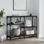 Mesa consola madera de ingeniería negra 102x29x75 cm de , Mesas auxiliares - Ref: Foro24-834080, Precio: 59,40 €, Descuento: %