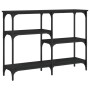Mesa consola madera de ingeniería negra 102x29x75 cm de , Mesas auxiliares - Ref: Foro24-834080, Precio: 60,19 €, Descuento: %