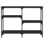 Black engineered wood console table 102x29x75 cm by , Side tables - Ref: Foro24-834080, Price: 59,40 €, Discount: %