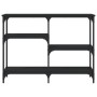 Mesa consola madera de ingeniería negra 102x29x75 cm de , Mesas auxiliares - Ref: Foro24-834080, Precio: 60,19 €, Descuento: %