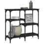 Black engineered wood console table 80x29x75 cm by , Side tables - Ref: Foro24-834075, Price: 53,01 €, Discount: %