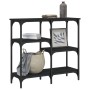 Mesa consola madera de ingeniería negra 80x29x75 cm de , Mesas auxiliares - Ref: Foro24-834075, Precio: 53,72 €, Descuento: %